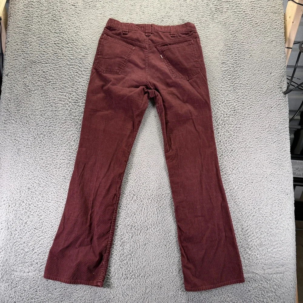 Vintage Levi's Pants Mens 32x34 Red Corduroy Chino Bootcut Leg Preppy Career USA